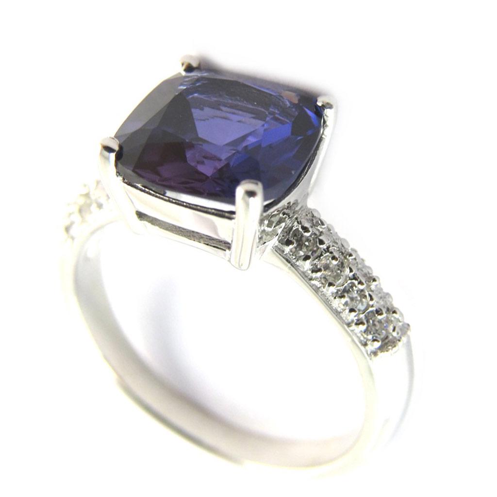 Deep Purple 'Sissi' Silver Ring