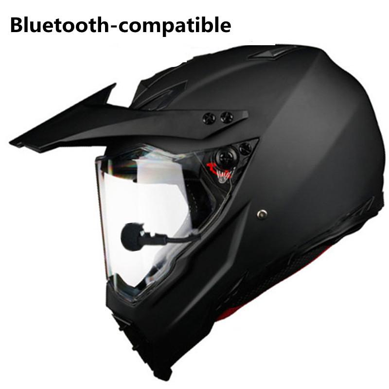 2025 Motorcycle Bluetooth DOT BT Speakers Motocross Music Player Gloss Black Compatible with Apple Android for Road Cross Helmet