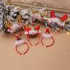 Dress Up Elk Bells Christmas Hair Band Antlers Headband Female Plush Hair Hoop Christmas Decoration