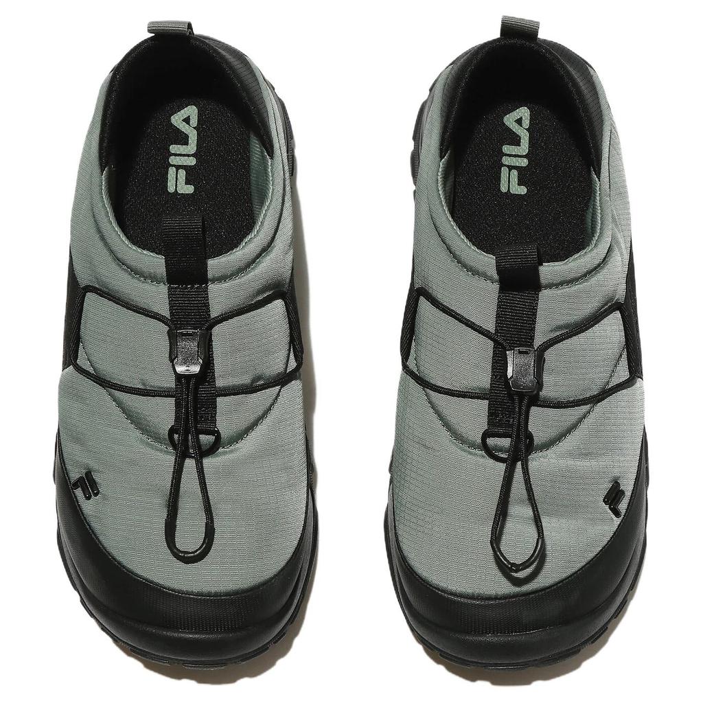 Fila Puffer Slip-On V2 Comfortable Low-Top Casual Shoes Unisex Sneaker Gray Black 1XM02359G301