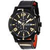 Angel Clover Exventure Men's Watch with Black Dial, Stainless Steel (BKPVD), Chronograph, and Date Display, EVC46BBK-BK