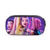 2025 Demon Hunters Cartoon Student Polyester Pencil Bag Secondary Element Stationery Box Fabric Pencil Case Hot
