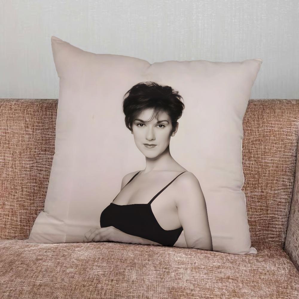 Singer C-Celine D-Dion Pillow Case For Home Bedroom Car Office Decoration Living Room Sofa Cushion Cover Suitable