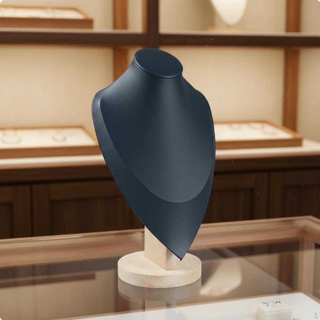 Necklace Display Bust Elegant Design Jewelry Solid Wood Construction Mannequin