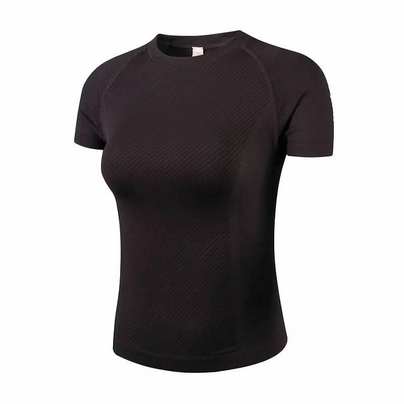 Women's Slimming Yoga Suit: Short Sleeve, Round Neck, Breathable Fitness & Running T-Shirt