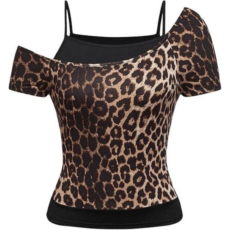 T-shirt Set Estivo Gotico con Fantasia Europea e Americana - Tendenza INS - Manica Corta da Donna