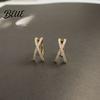 Non-pierced Ear Clip 1Pc Women Cuff Non-Pierced Clip-on X-Shaped Rhinestone