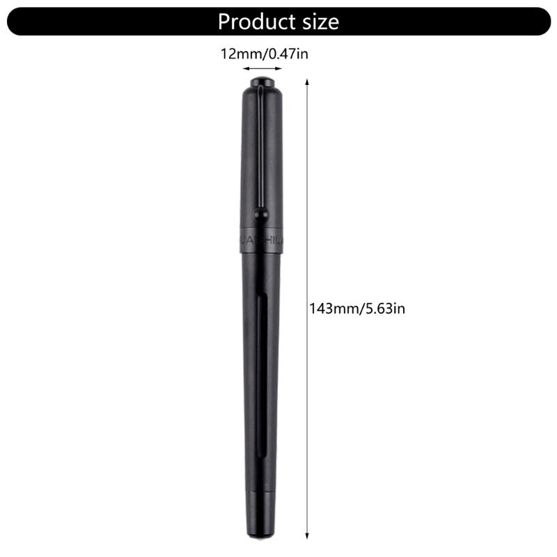 Smooth Writing Pen Business Pen Metal Fountain Pen Bent Nib Calligraphy Pen Stationery Pen Gift for Student Teacher