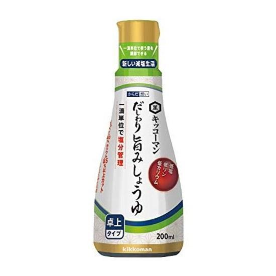 Kikkoman NutriCare Даси-Вари Соевый соус Умами 200 мл Для здоровья Низкое содержание соли Фосфор Калий