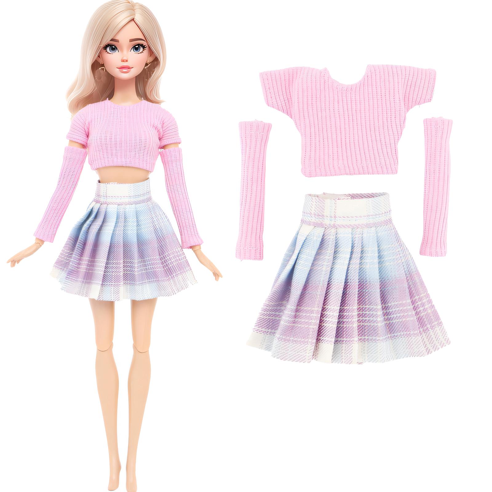 

1/6 Одежда для кукол-девочек Высококачественная модная одежда с аксессуарами для куклы Барби Детский игровой домик Подарок(НЕТ КУКЛ)