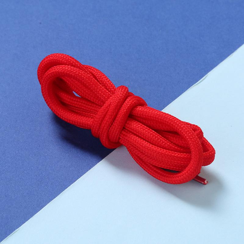 White Polyester Round Shoelaces for Hiking, Dad Sneakers, & Basketball Shoes