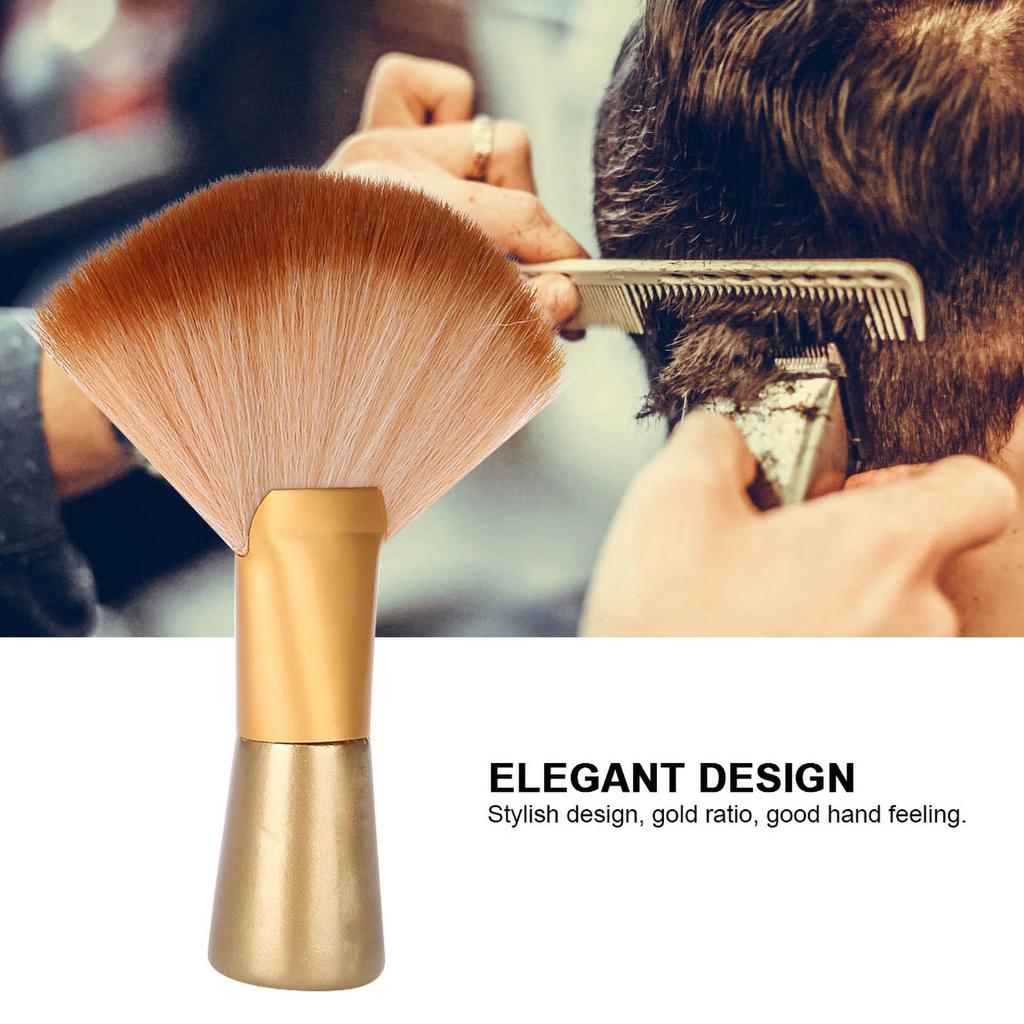 Soft Large Fan Shaped Salon Stylist Barber Neck Face Duster Hair Brush Hair Cutting Tools