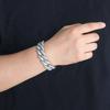 Personalized Fashion Hip Hop Rap Jewelry Long Clasp 20mm Wide Bling CZ Iced Out Miami Cuban Link Chain Bracelet for Men