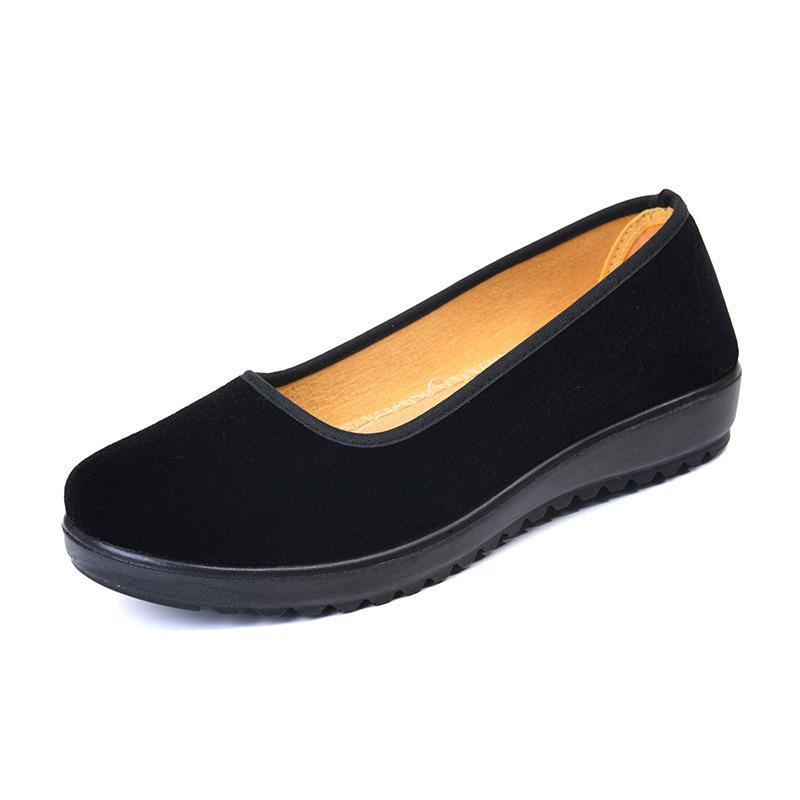 New flat-bottomed black single shoes, dance shoes, shallow-mouth breathable shoes