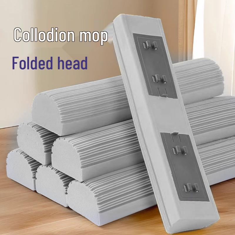 Универсальная складная швабра с впитывающей губчатой насадкой и сменной тряпкой