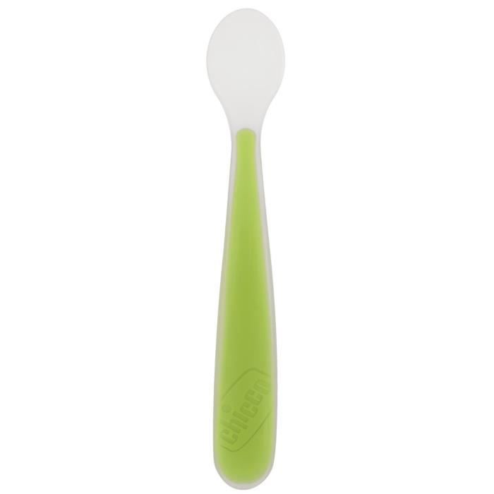 CHICCO Ma Première Cuillère Souple Bout Silicone 6m+ Vert Pomme