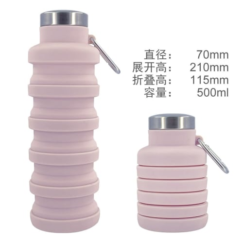 Foldable Sports Bottle, Silicone Water Bottle, Portable, Eco-Friendly, Leak-Proof, Expandable Cup, for Cycling, Hiking, Outdoor Sports, BPA-Free, Easy