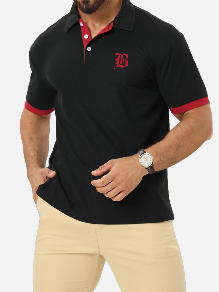 Men's Polo Casual Work T Shirts Quick Dry Short Sleeve Golf Shirt for Outdoo
