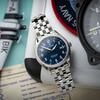 TITONI Plum Blossom Airmaster Series Automatic Mechanical Movement Fashionable Casual Blue Dial Stainless Steel Case Stainless Steel Strap 83906 S-701