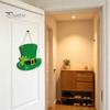 St Patrick Day Yard Sign St. Patrick's Wooden Door Sign, Luck Clover Green Hat Themed Hanging Irish Theme Party Decoration Plaque, Decorative