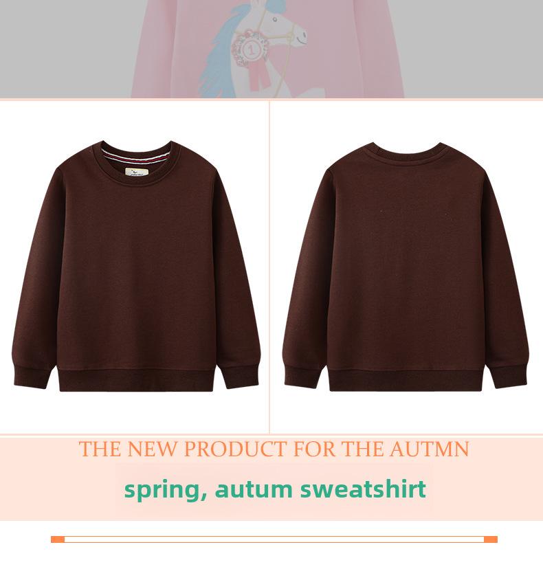 Hanorac cu mânecă lungă pentru copii de toamnă 2024 - Pulovere cu gât rotund pentru băieți și fete