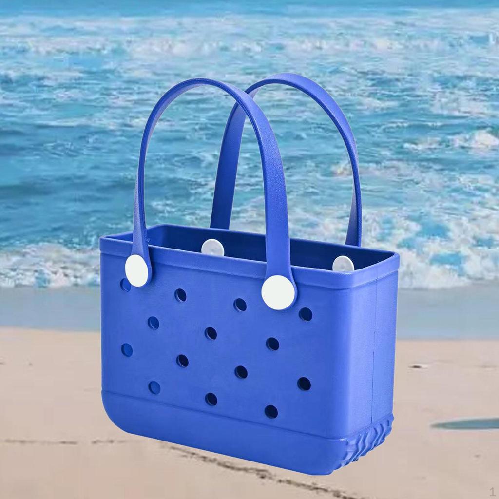 Washable Tote Bag Waterproof Handbag Organizer Fashion Summer Kids Beach Green