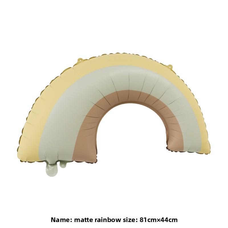 Cute Matte Frosted Car, Airplane, Bear, Rainbow Aluminum Film Balloon, Children's Birthday and First Birthday Balloon Decoration