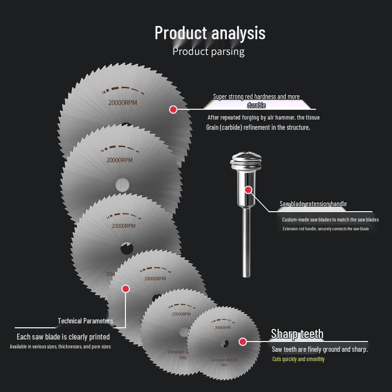 Mini High-Speed Steel Circular Saw Blade for Woodworking & Metal Cutting