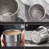 Pure Titanium Double-Wall Coffee Mug,Outdoor Camping Water Cups Home Drinking Office Tea Mug 150 ml Beer Luxury-Feel Juice Cup