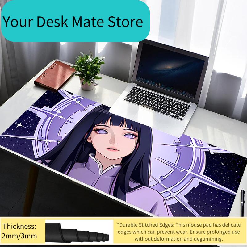 Mouse Pad Non Slip Rubber Mousepad Laptop Naruto Hyuuga Hinata Gamer Cabinet Keyboard Pad Office Computer Gaming Desk Mouse Mat