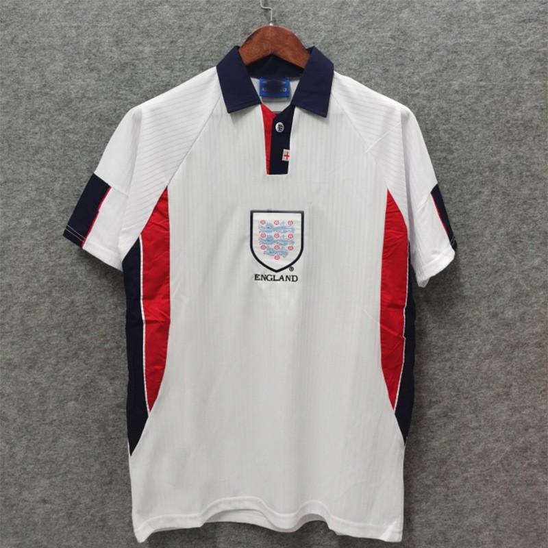 Maglia da Calcio Retro Inghilterra 1998 Beckham 7 Owen 20 Manica Corta/Lunga Unisex Adulto