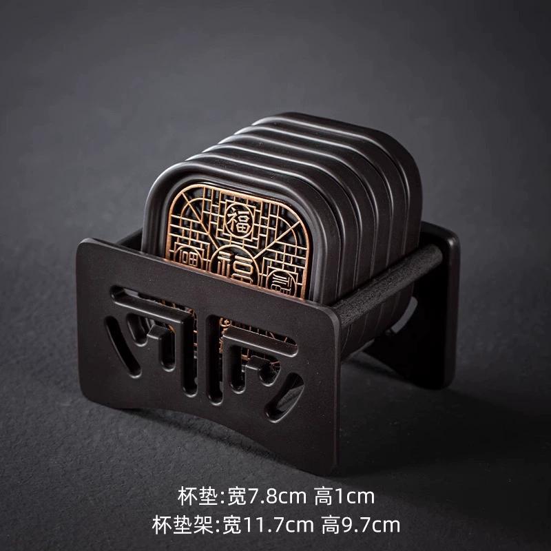 Kung Fu Tea Coaster Heat Insulation Chinese Style Anti-scalding Tea Holder Household Storage Tea Cup Holder Mat Tray Accessories