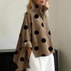 Gepunktetes Jeanshemd für Damen Locker geschnittenes Hemd mit Knöpfen und Brusttaschen Lässige Oversize-Jacke Frühling Sommer Modisches Trendiges Hemd