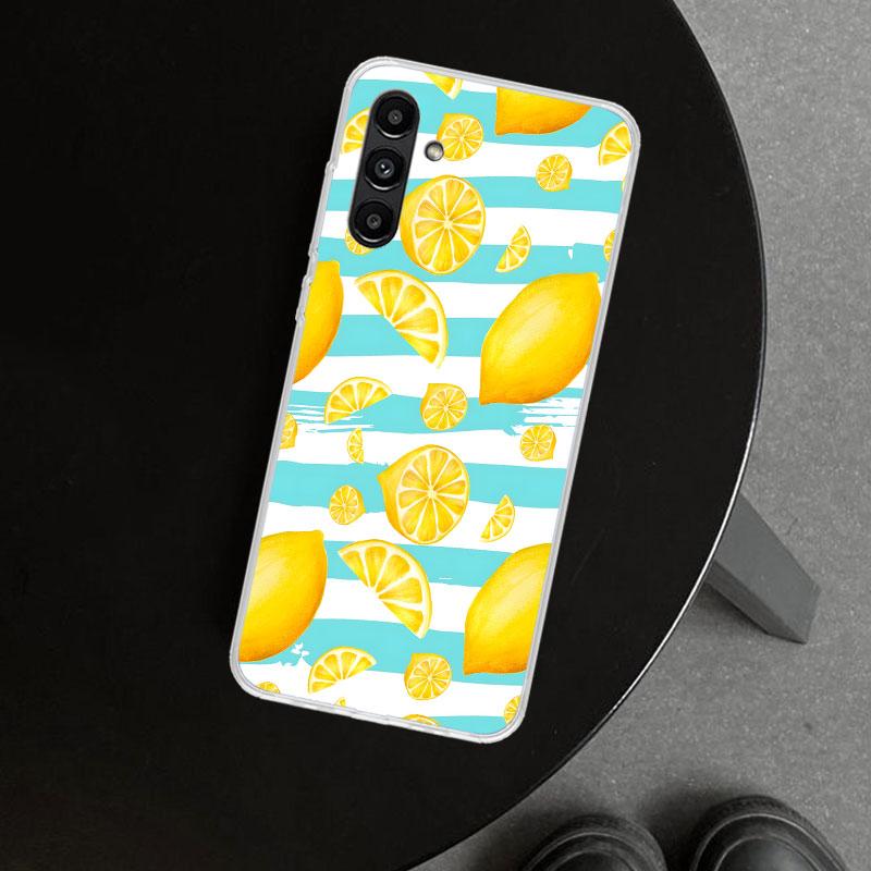 Summer Fruits Lemon Phone Case Cover for Samsung Galaxy A17 A16 A26 A36 A56 A57 A37 A15 A25 A35 A55 A14 A24 A34 A54 A13 A23 A33