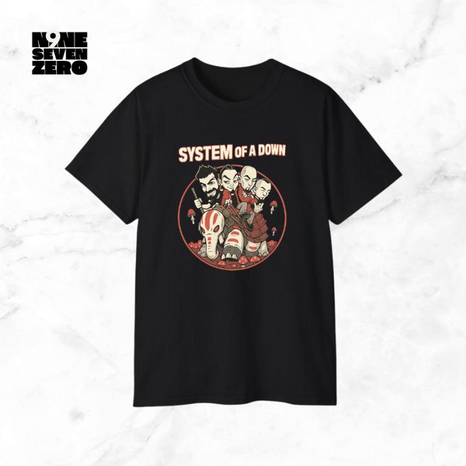 System of a Down Mushroom People Unisex Cotton T-Shirt 4XL