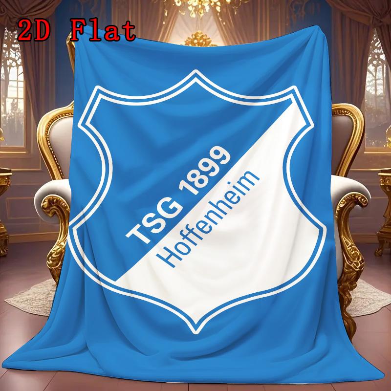 TSG Hoffenheim 2D Flat Pattern Flannel Blanket High quality All Seasons Warmth and Comfort Perfect for Christmas Gifts.