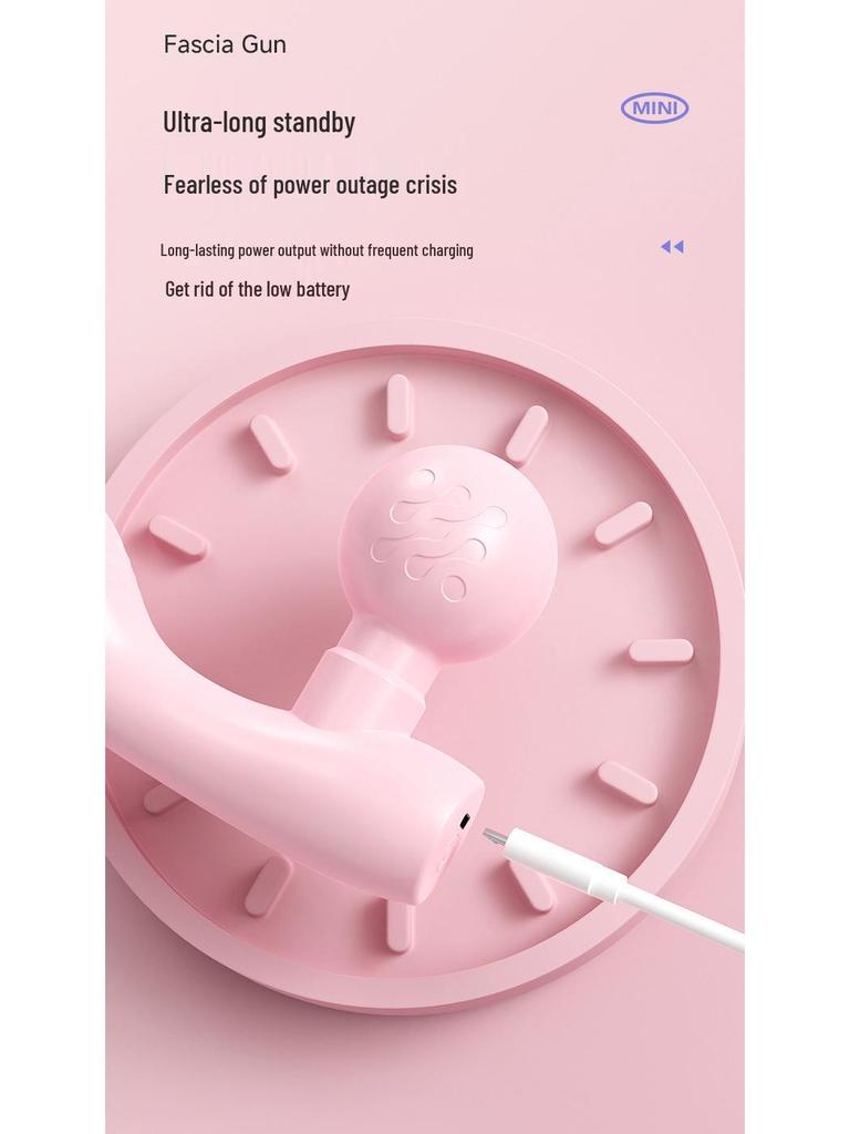 Double Head Electric Muscle Massager for Women - Portable Mini Fascial Gun for Relaxation