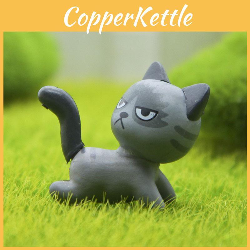 Modish 6pcs Set Kawaii Zakka Cute Unhappy Cat Doll Adorable Mini Cartoon Figures