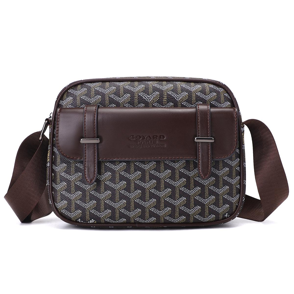 

Мужская многофункциональная сумка-кроссбоди для телефона: Повседневная уличная наплечная сумка для работы, поездок и путешествий коричневый