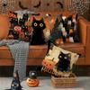 Halloween Cat Patterned Pillowcasesuitable For Sofa Car Bedroom Decorative Cushion Cover Pillow Cover