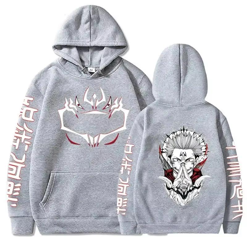Bluza Anime Jujutsu Kaisen Ryomen Sukuna Męska Damska Harajuku Hip Hop Punk Oversize Luźna Wygodna i Uniwersalna