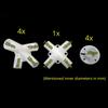 Replaceable PVC Tent Parts,Gazebo Corner Center Connector for Outdoor Camping Accessories,3x3m Awning Tent Feet Connectors