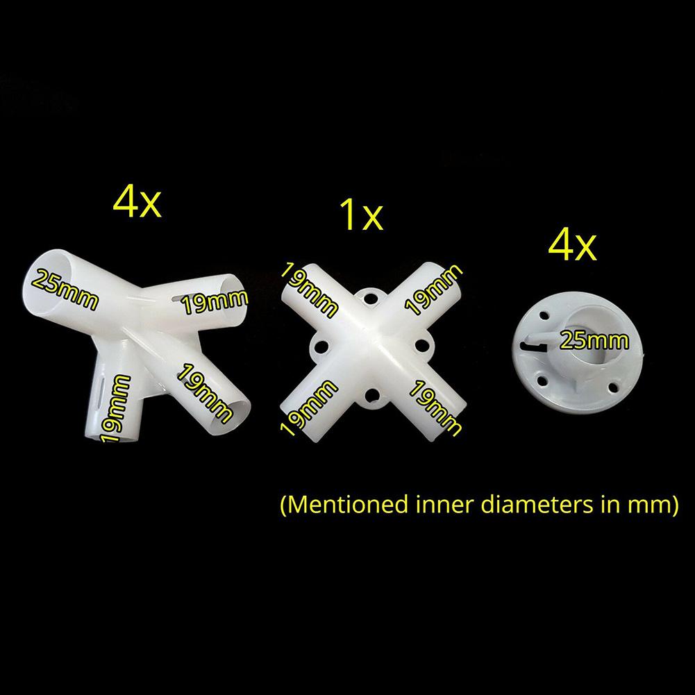 Replaceable PVC Tent Parts,Gazebo Corner Center Connector for Outdoor Camping Accessories,3x3m Awning Tent Feet Connectors
