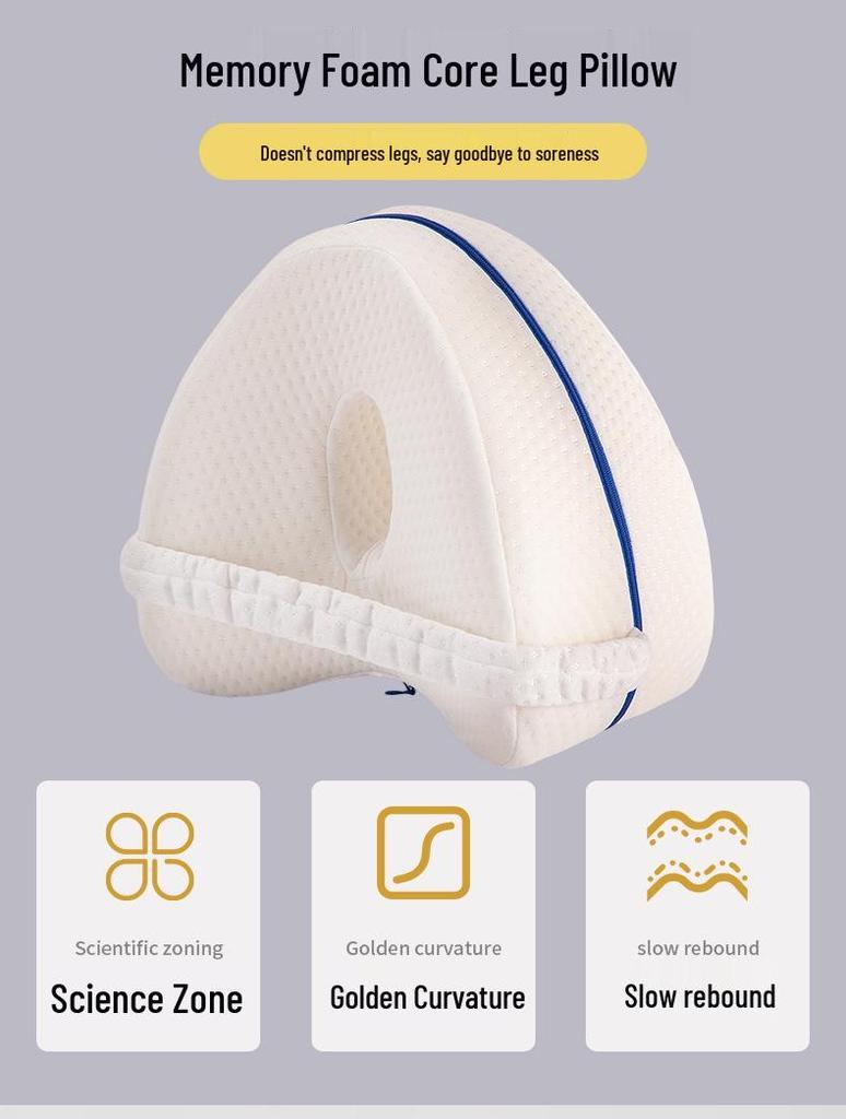 Heart-Shaped Memory Foam Knee Pillow for Office Sleep & Pregnant Women