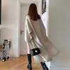 Spring Autumn Women Cardigan Sweater Loose Soft Mid Length Sweater Long Sleeve Solid Color Knitted Cardigans
