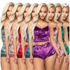 Europäisches & Amerikanisches Sexy V-Ausschnitt Schlankmachendes Dessous Mehrfarbiges Zweiteiliges Set