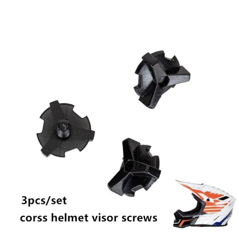 Helmet Visor Screws 3Pcs Motorcycle Helmet Screws Motorcycle Helmet Accessories Special Screw for Off Roads Helmet