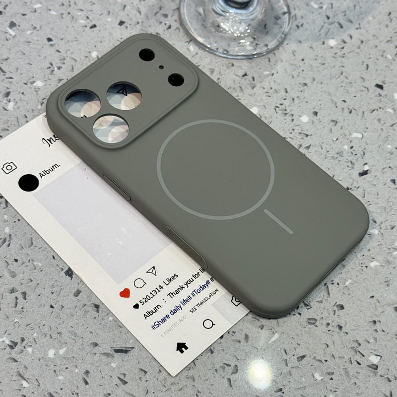 Liquid Silicone Magnetic Phone Case IPhone 17 16 Pro Max Shockproof Protective Cover