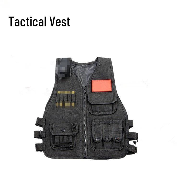 Costume da gilet tattico mimetico per bambini - Uniforme militare con stampa a strisce di tigre COS Gear.