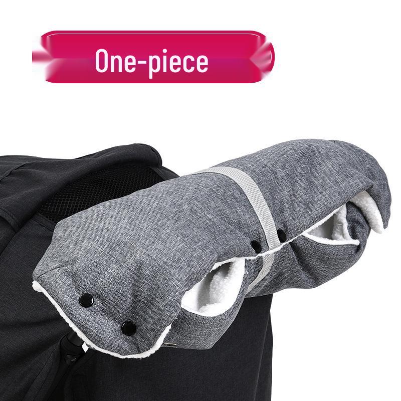 Winter Windproof Baby Stroller Handle Gloves with Thick Wool Lining